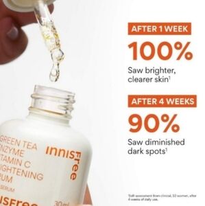 Innisfree Green Tea Enzyme Vitamin C Brightening Serum 0.23 fl oz Travel Size